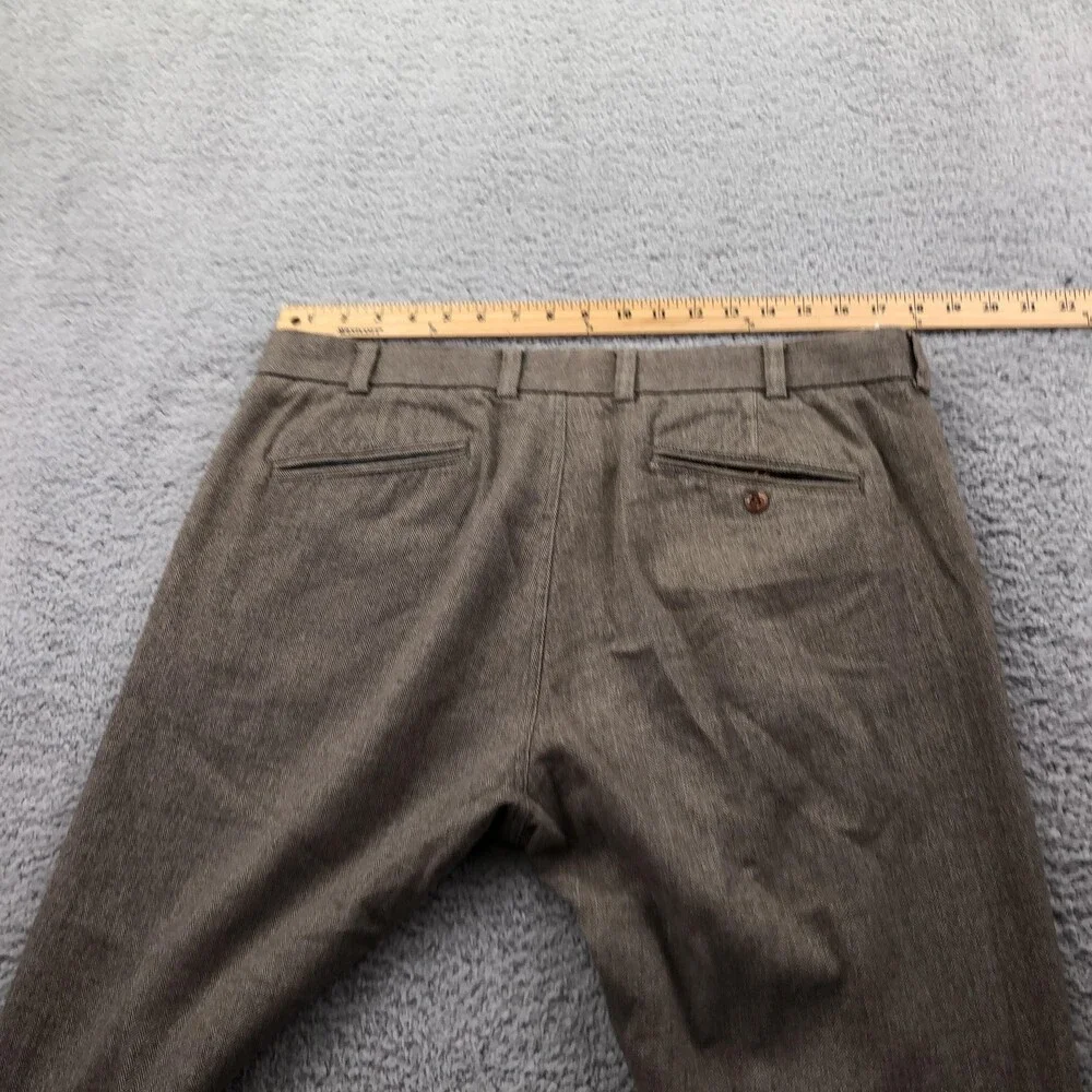 Brooks Brothers Pants Mens 36x30 Brown Tweed Herringbone Chino Straight